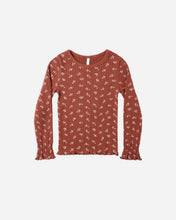 Load image into Gallery viewer, Rylee + Cru - Ribbed Long Sleeve Top - Ruby Ditsy