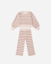 Load image into Gallery viewer, Rylee + Cru - Jacquard Knit Set - Ruby Hearts