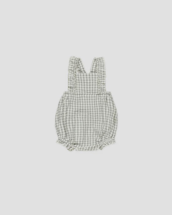 Rylee + Cru - Chiara Romper - Eucalyptus Gingham