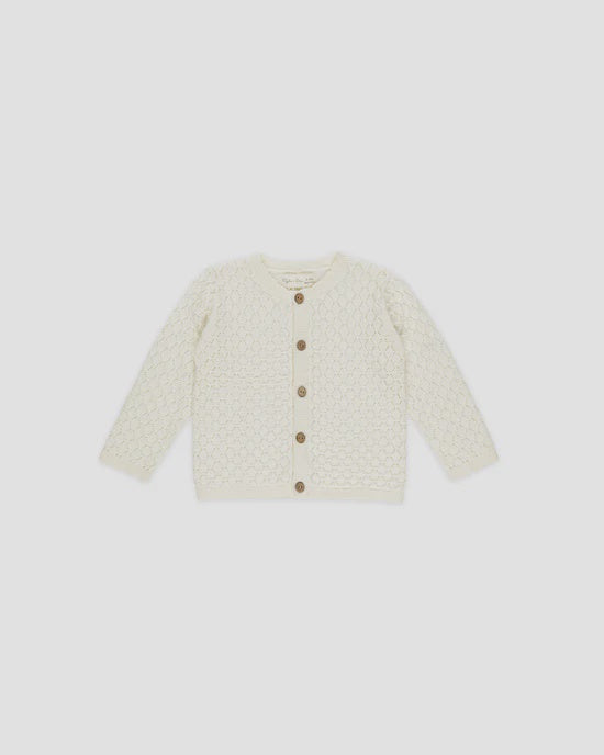 Rylee + Cru - Baby Crochet Cardigan - Ivory