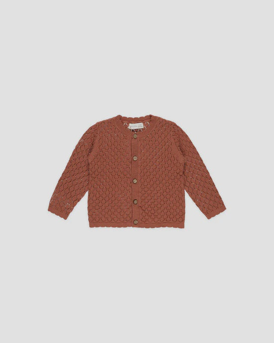 Rylee + Cru - Baby Crochet Cardigan - Poppy