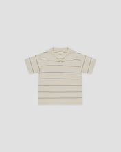 Load image into Gallery viewer, Rylee + Cru - Chandler Knit Polo - Blue Stripe