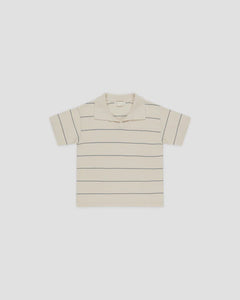 Rylee + Cru - Chandler Knit Polo - Blue Stripe