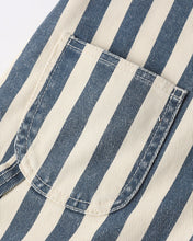 Load image into Gallery viewer, Rylee + Cru - Denim Shortall - Navy Stripe