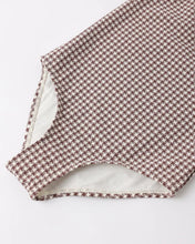 Load image into Gallery viewer, RYLEE + CRU - POSITANO ONE-PIECE -  CHOCOLATE HOUNDSTOOTH