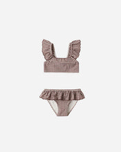 Load image into Gallery viewer, RYLEE + CRU - SANTORINI BIKINI - CHOCOLATE HOUNDSTOOTH