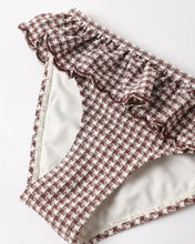 Load image into Gallery viewer, RYLEE + CRU - SANTORINI BIKINI - CHOCOLATE HOUNDSTOOTH