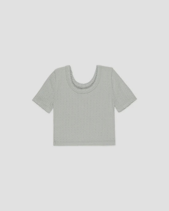 Rylee + Cru - Pointelle Tee - Seafoam