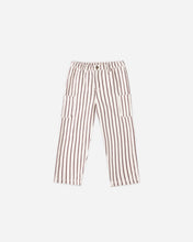 Load image into Gallery viewer, Rylee + Cru - Relaxed Cargo Pant - Burgundy Pinstripe