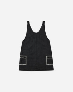 Rylee + Cru - V- Neck Overall Dress - Washed Black