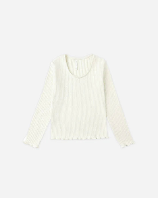 Rylee + Cru - Ribbed Long Sleeve - Ivory