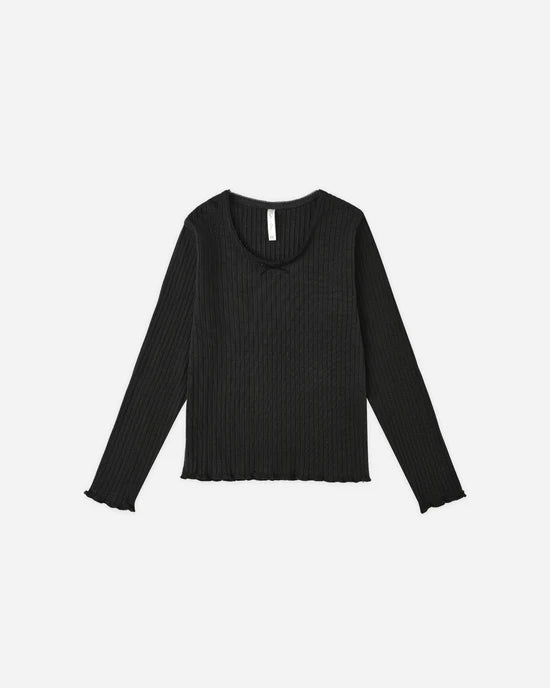 Rylee + Cru - Ribbed Long Sleeve - Black