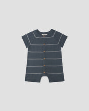 Load image into Gallery viewer, Rylee + Cru - Liam Knit Romper - Navy Stripe