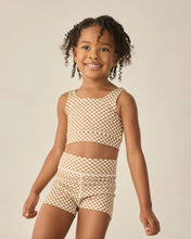 Load image into Gallery viewer, RYLEE + CRU - SWIFT SPORTS BRA - OCRE CHECK