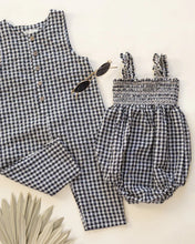 Load image into Gallery viewer, RYLEE + CRU - JULIA ROMPER - BLACK CHECK