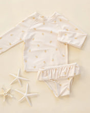 Load image into Gallery viewer, RYLEE + CRU - RASHGUARD GIRLS SET - PINEAPPLE
