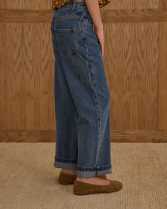 Rylee + Cru - Baggy Wide Leg Pant - Indigo Denim