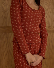 Load image into Gallery viewer, Rylee + Cru - Ribbed Lounge Set Teen - Ruby Ditsy