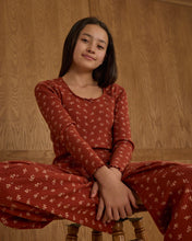 Load image into Gallery viewer, Rylee + Cru - Ribbed Lounge Set Teen - Ruby Ditsy