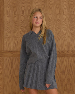 Collared Sweater - Heathered Grey
