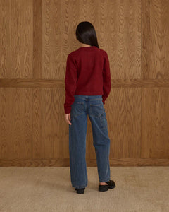 Rylee + Cru - Fuzzy Cardigan Teen - Ruby