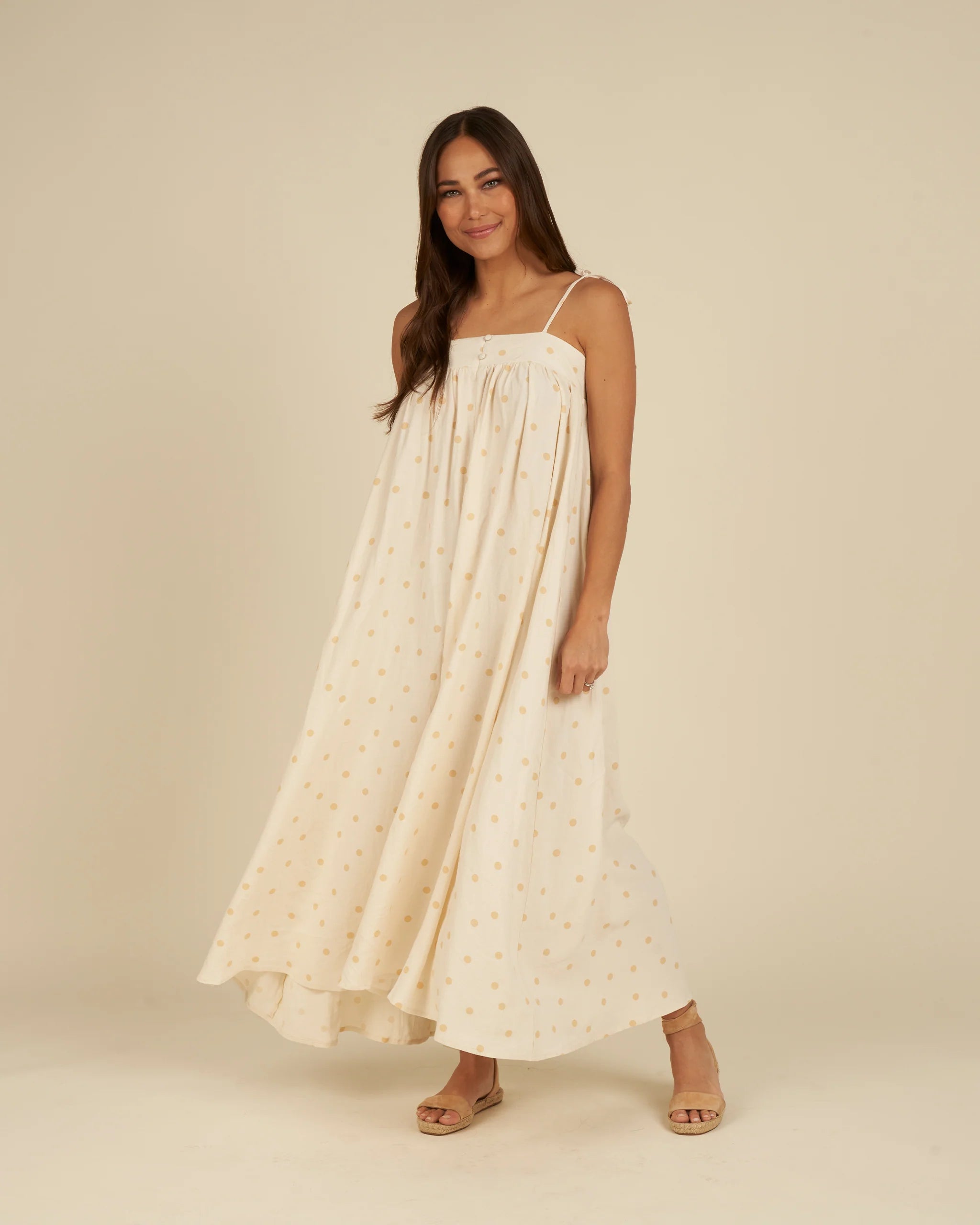 Rylee + Cru - Women's Malea Dress - Yellow Polka Dot  Jack + Emmy