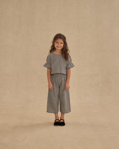 Rylee + Cru - Wide Leg Pant - Black Gingham