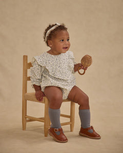 Rylee + Cru - Ribbed Socks - Brown, Dusty Blue