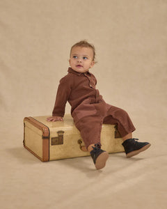 Rylee + Cru - Collared Baby Jumpsuit - Brown