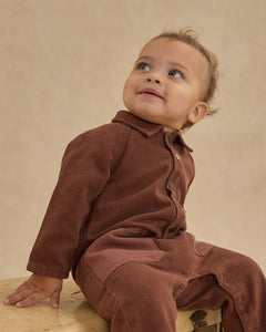 Rylee + Cru - Collared Baby Jumpsuit - Brown