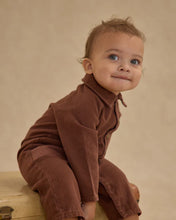 Load image into Gallery viewer, Rylee + Cru - Collared Baby Jumpsuit - Brown