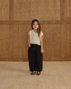 Rylee + Cru - Straight Leg Pant - Washed Black