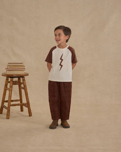 Corduroy Baggy Pant - Brown Plaid