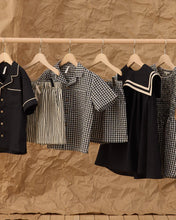 Load image into Gallery viewer, RYLEE + CRU - LAPEL COLLARED SHIRT - BLACK CHECK