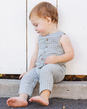Load image into Gallery viewer, RYLEE + CRU - BUTTON JUMPSUIT - GREEN GINGHAM