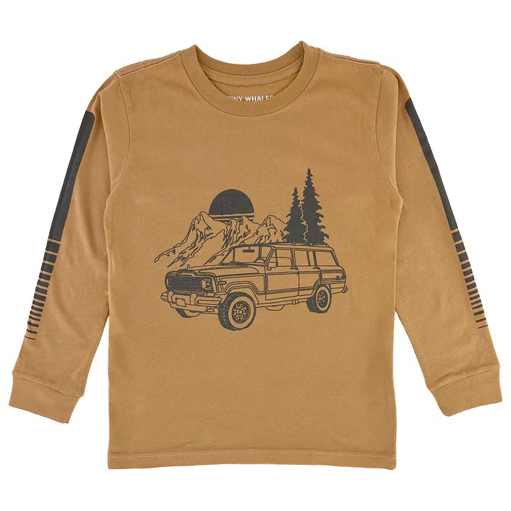 Tiny Whales - Road Less Traveled L/S Shirt - Rust
