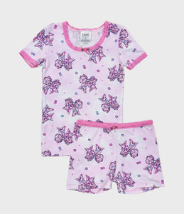 Esme - Fabulous Bows Short Sleeve & Shorts Pajamas