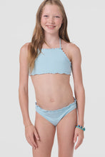 Load image into Gallery viewer, O'Neil - Girl's Shorebreak Rib Ruffle Edge High Neck Set - Stratosphere