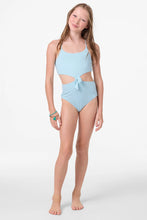 Load image into Gallery viewer, O'Neil - Girl's Shorebreak Rib Knot Front One-Piece - Stratosphere