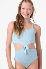 Load image into Gallery viewer, O'Neil - Girl's Shorebreak Rib Knot Front One-Piece - Stratosphere