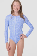 Load image into Gallery viewer, O'Neil - Girl's Surf Abstact Twist Back Surf Suit - Azurine