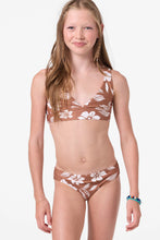 Load image into Gallery viewer, O'Neil - Girl's Nomad Floral Fixed Bralette Set -Carob Brown