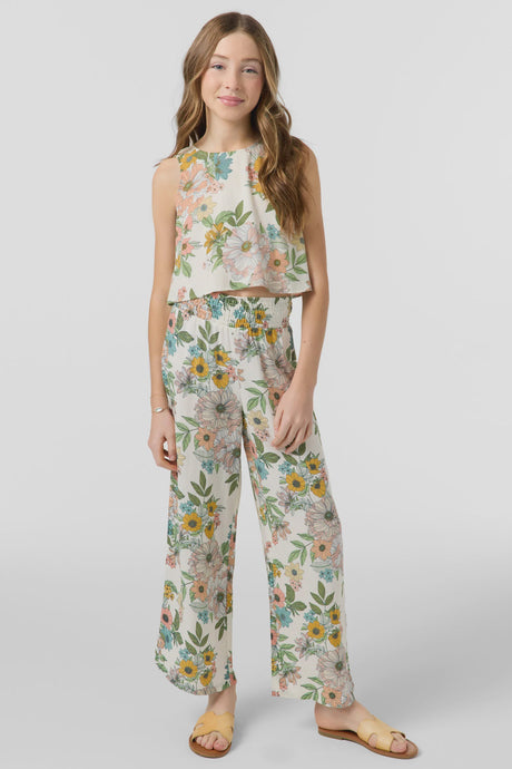 O'Neil - Girl's Torrie Cara Floral Pant - Winter White