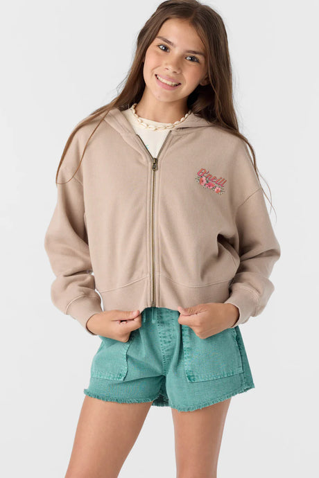 O'Neil - Girl's Darcie Girls Zip Fleece Jacket - Simply Taupe