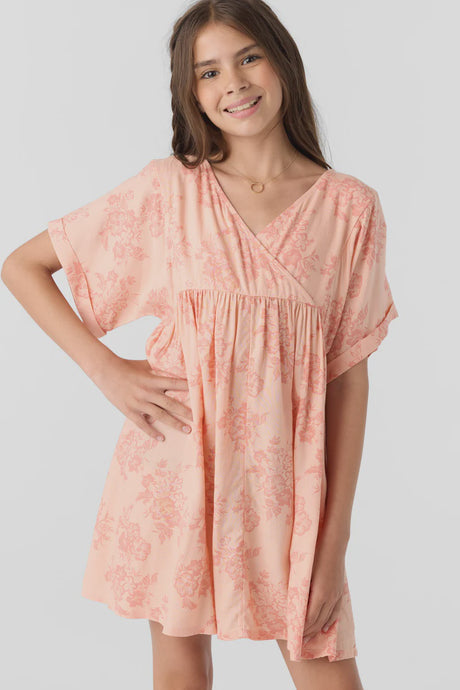 O'Neil - Girl's Rosemarie Short Dress - Coral Pink