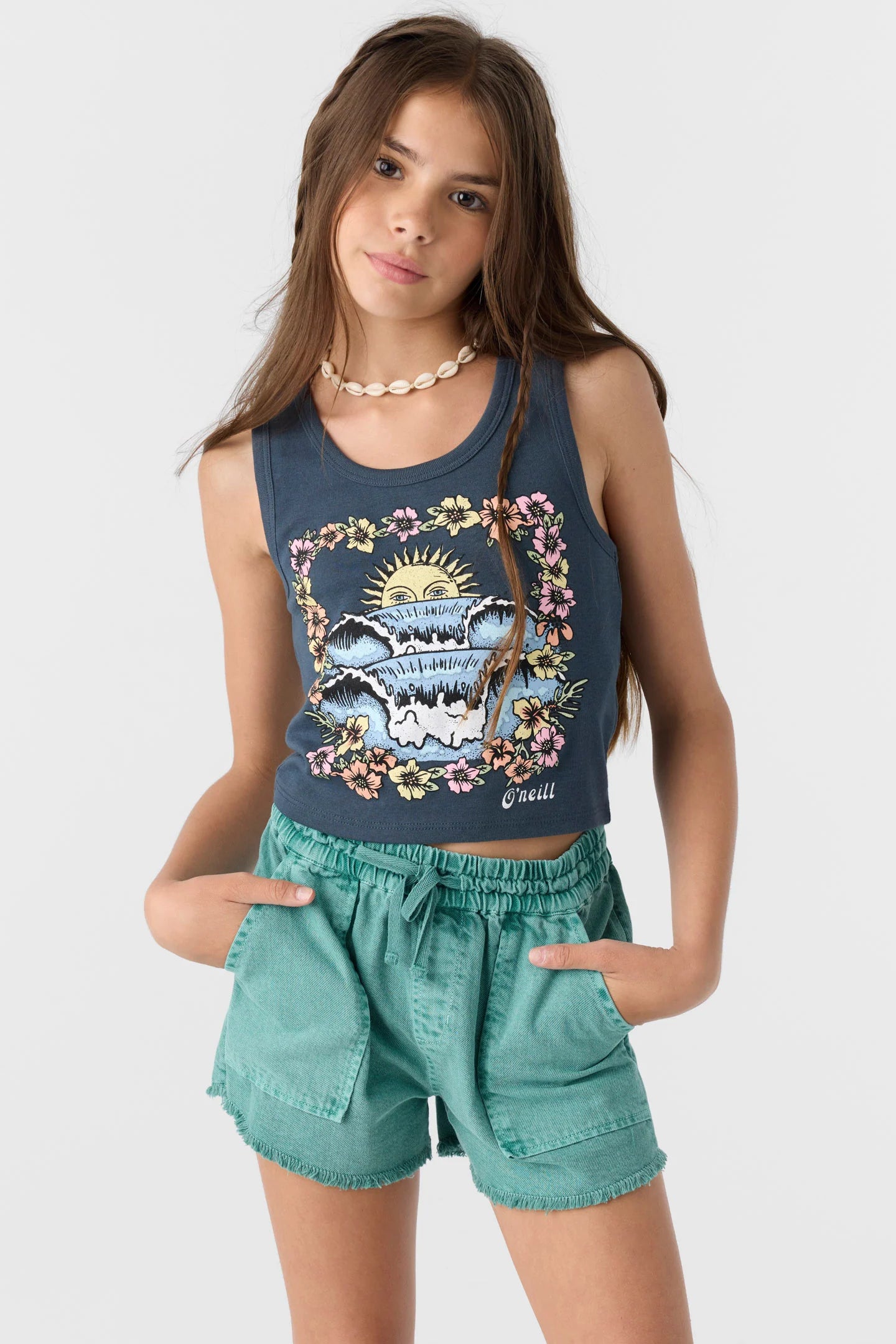 O'Neil - Girls Tropic Tide Tank - Slate
