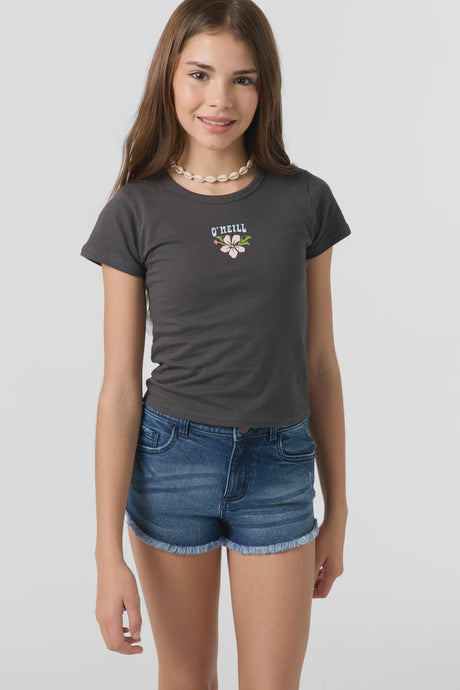 O'Neil - Girl's First Bloom Tee - Washed Black