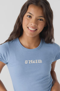 O'Neil - Girls Island Palms Tee - Faded Denim