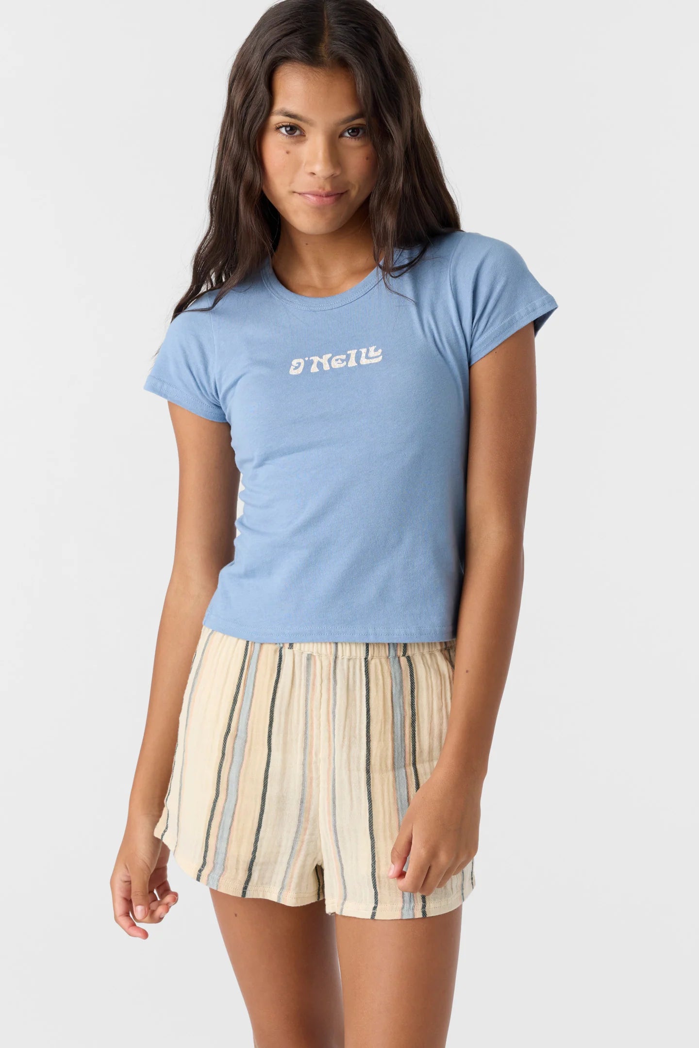 O'Neil - Girls Island Palms Tee - Faded Denim