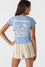 Load image into Gallery viewer, O&#39;Neil - Girls Island Palms Tee - Faded Denim
